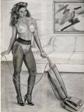 Retro pencil drawings of girls in tights